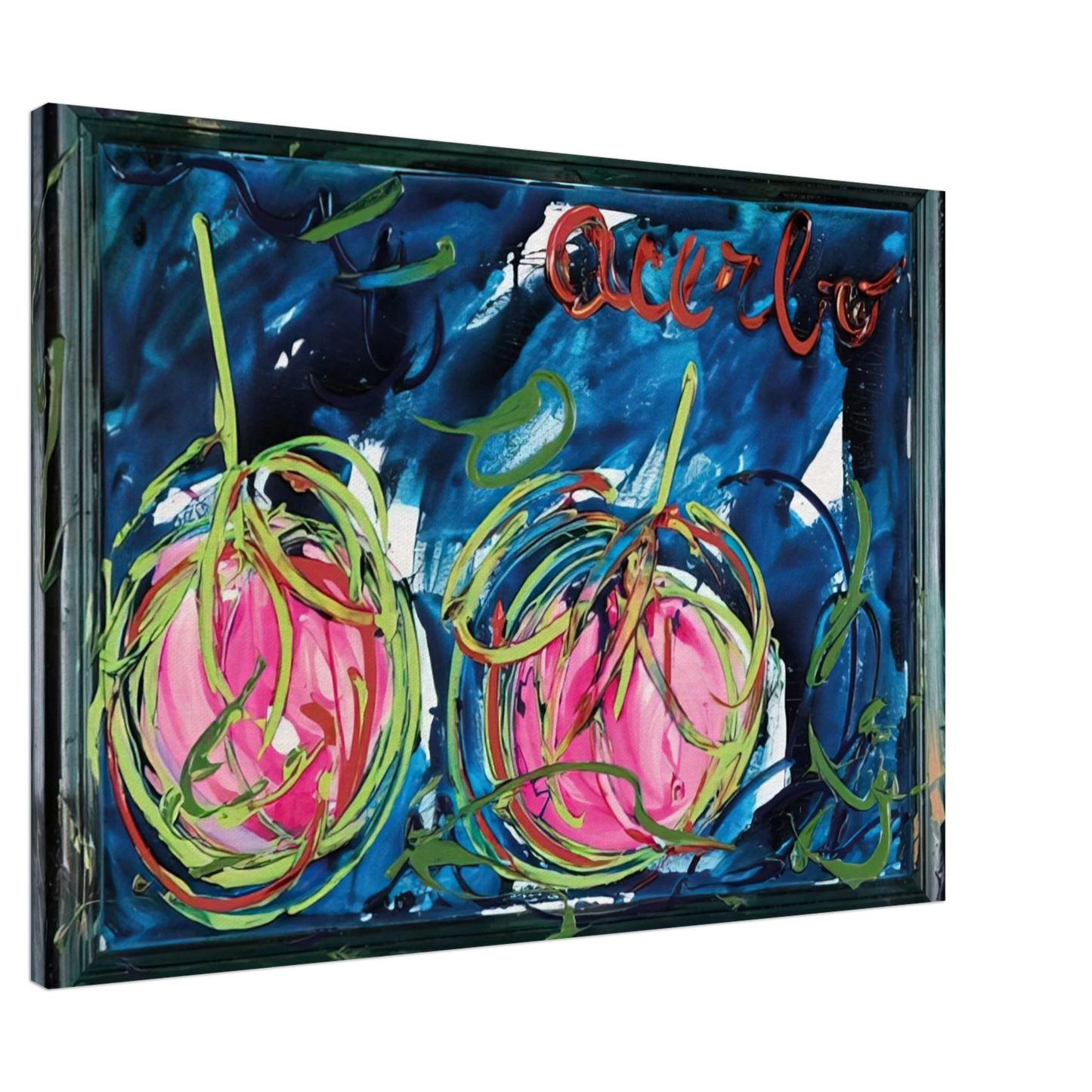 Mario Schifano - Acerbo - 1984 Canvas - 20x30 cm / 8x12 inches-canvas