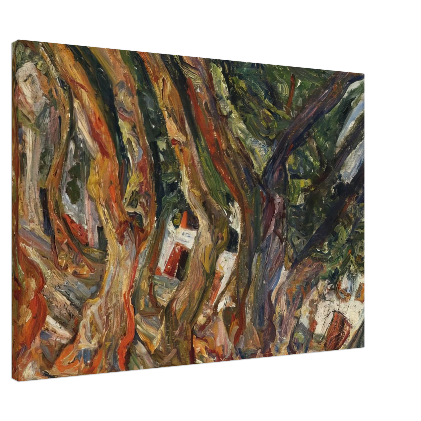 Chaim Soutine - PLANE TREES AT CERET 1920 0 Canvas - 20x30 cm / 8x12 inches-canvas