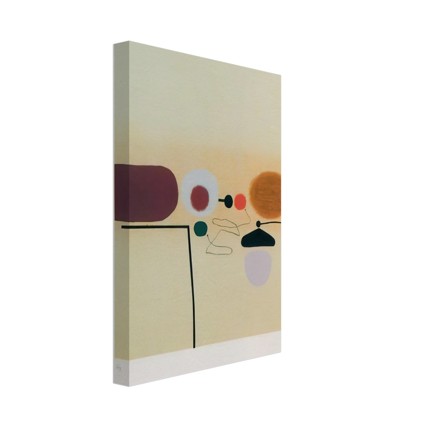Victor Pasmore - COMPOSITE IMAGE ORANGE AND PINK Canvas - 40x60 cm / 16x24 inches-canvas