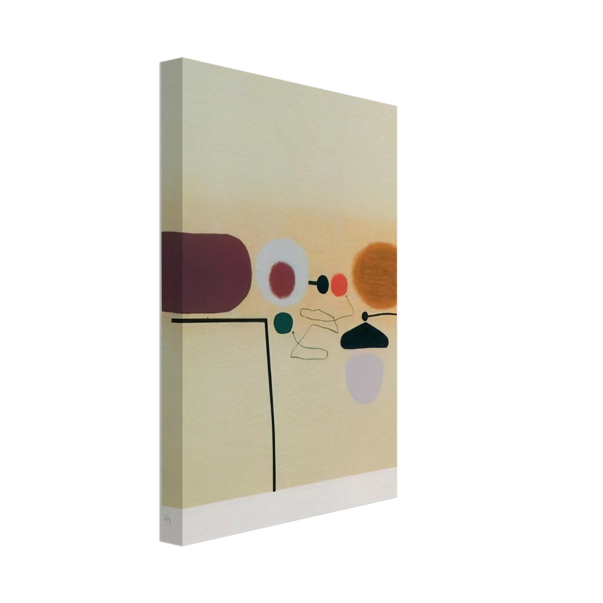 Victor Pasmore - COMPOSITE IMAGE ORANGE AND PINK Canvas - 40x60 cm / 16x24 inches-canvas