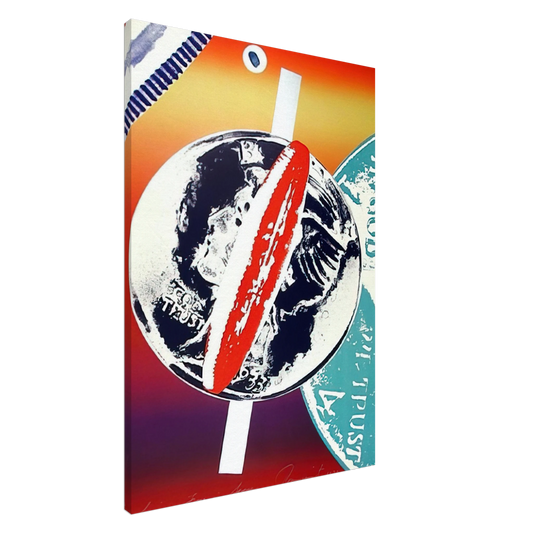 James Rosenquist - Spinning Faces in Space Canvas - 20x30 cm / 8x12 inches-canvas