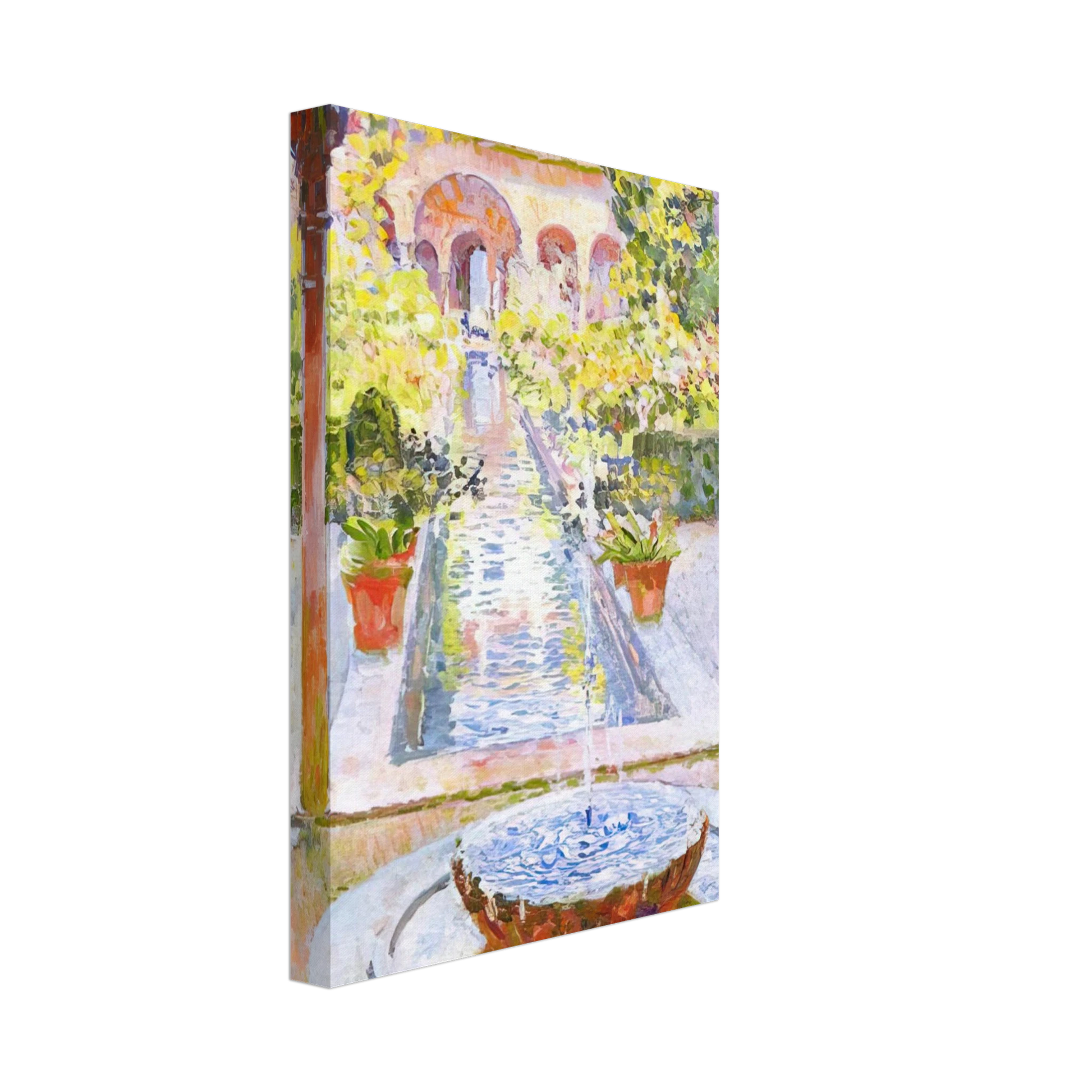 Theo van Rysselberghe - THE GARDENS OF GENERALIFE IN GRENADA 1913 Canvas - 70x100 cm / 28x40 inches-canvas