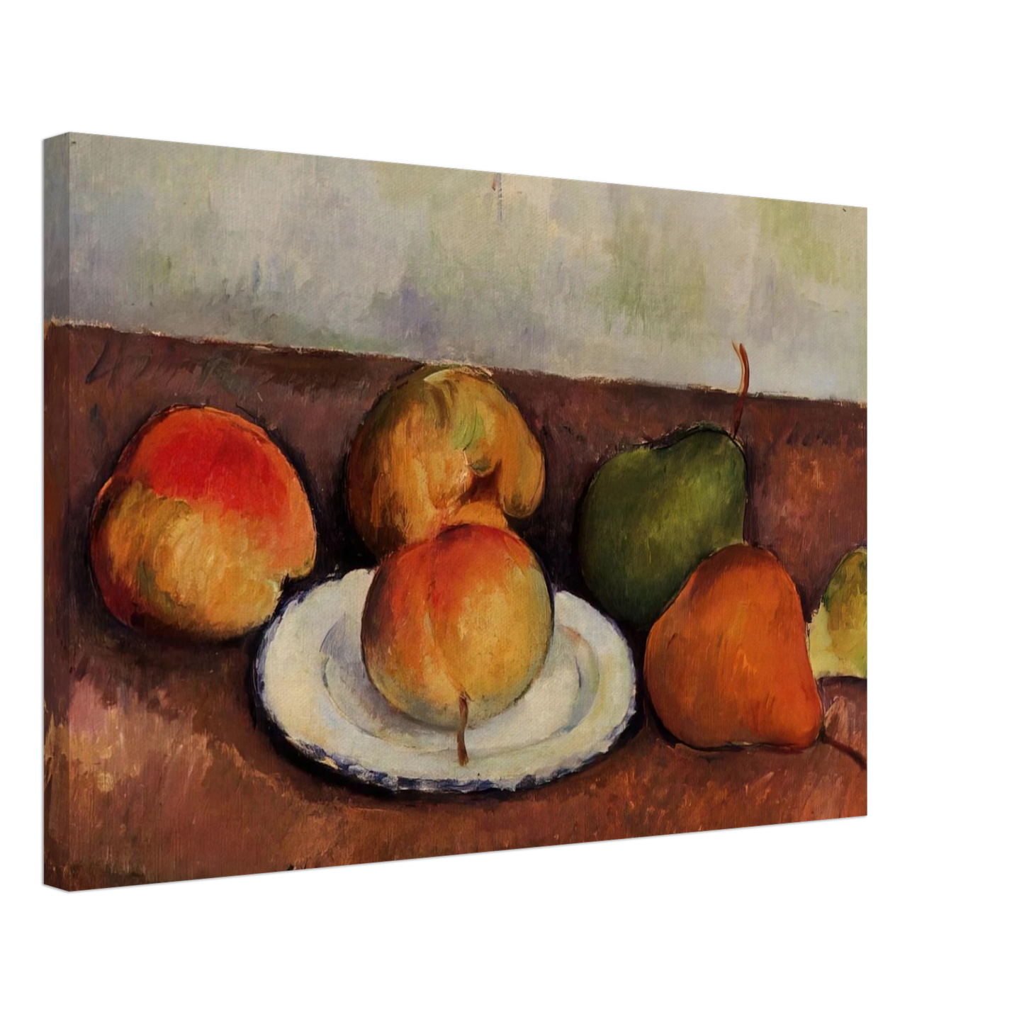 Paul Cezanne - Still Life Plate and Fruit Canvas - 70x100 cm / 28x40 inches-canvas