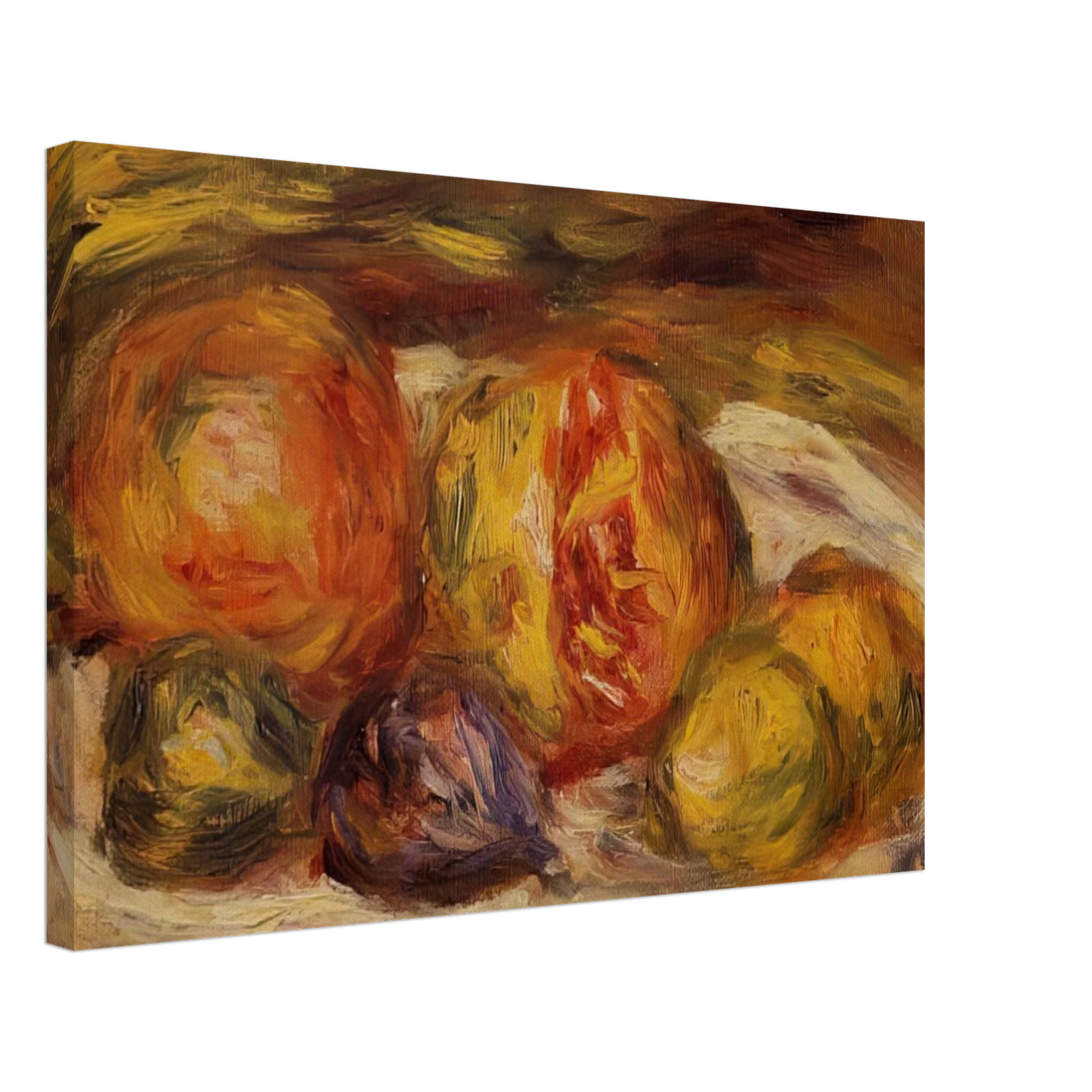Pierre-Auguste Renoir - Still Life Pomegranate, Figs and Apples Canvas - 70x100 cm / 28x40 inches-canvas