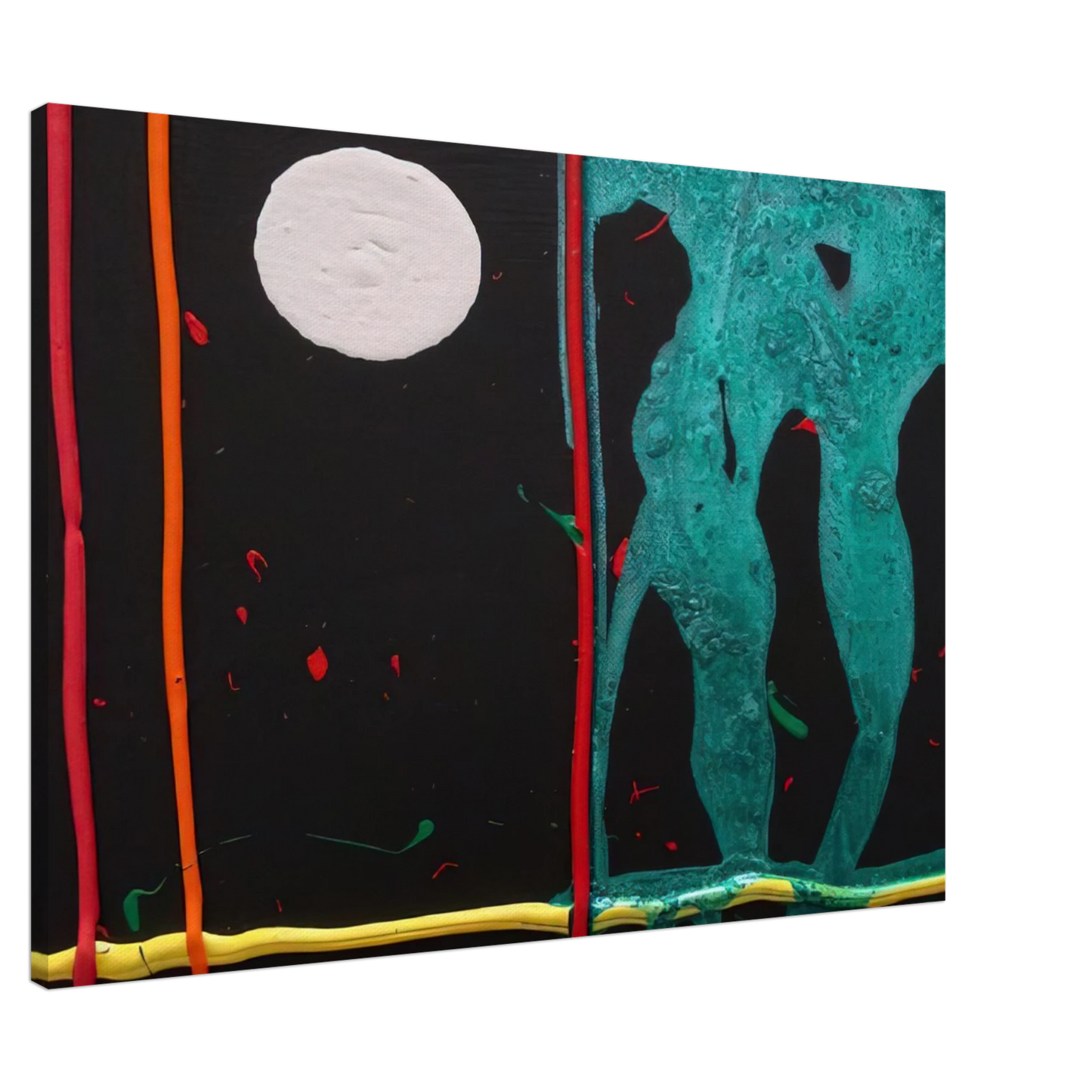 John Hoyland - Watching 20-1-07 - 2007 Canvas - 20x30 cm / 8x12 inches-canvas