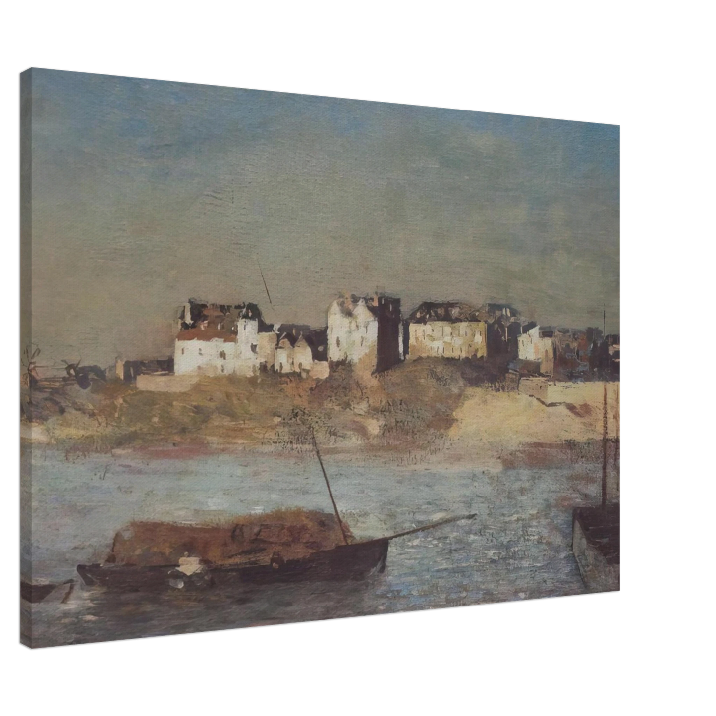 Odilon Redon - BRETON HARBOUR Canvas - 20x30 cm / 8x12 inches-canvas