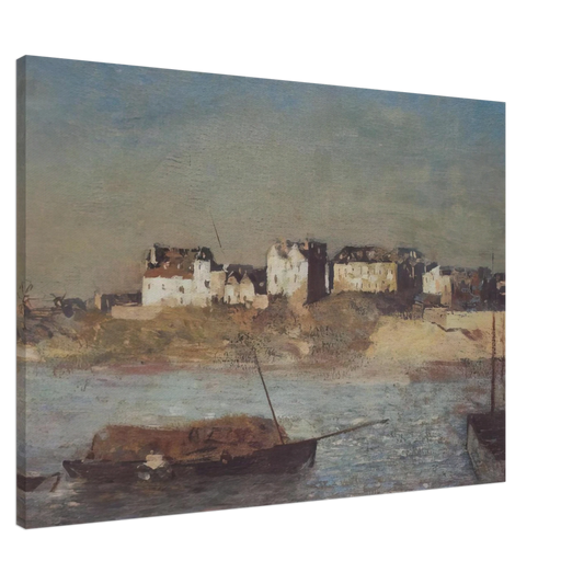 Odilon Redon - BRETON HARBOUR Canvas - 20x30 cm / 8x12 inches-canvas