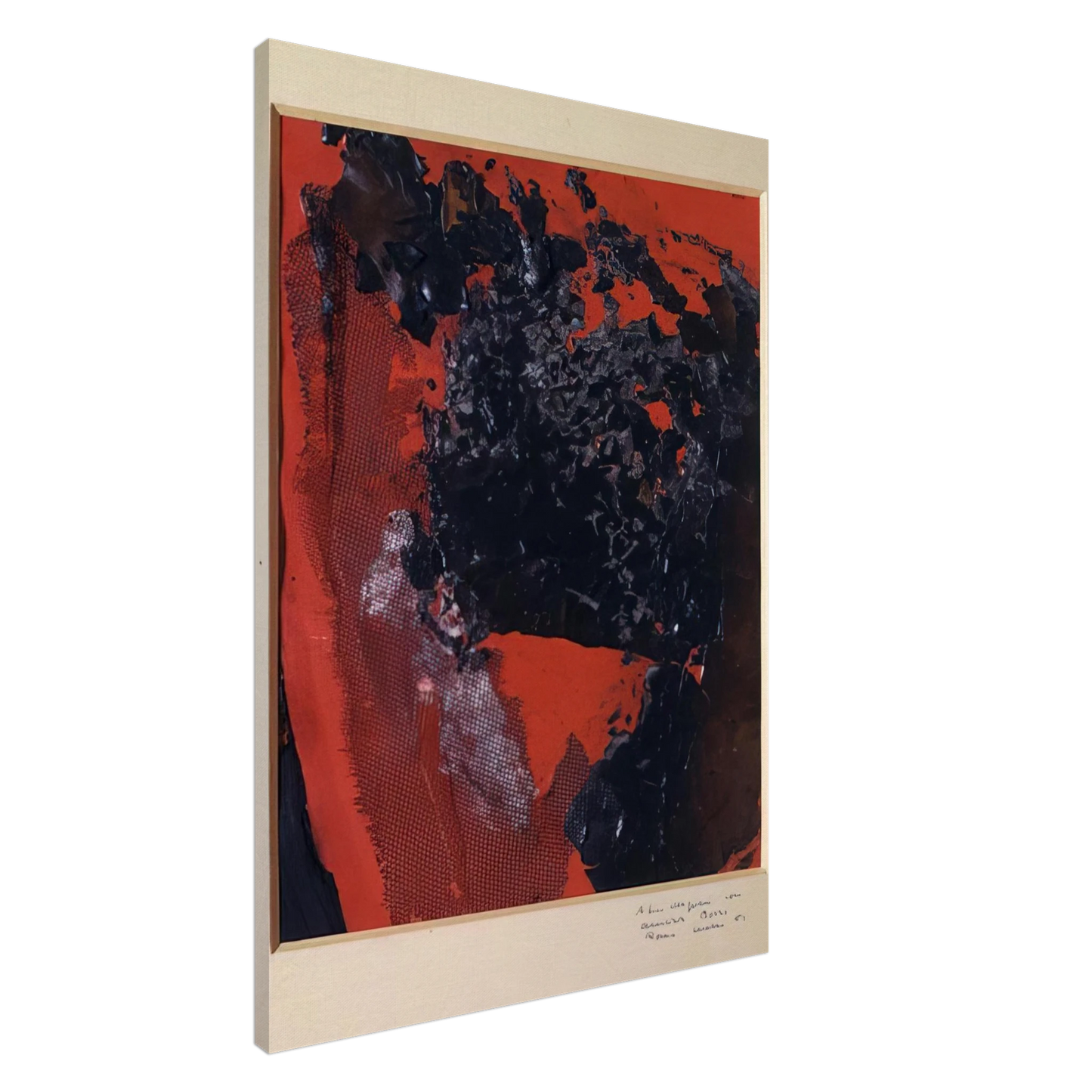 Alberto Burri - Combustion - 1961 Canvas - 20x30 cm / 8x12 inches-canvas