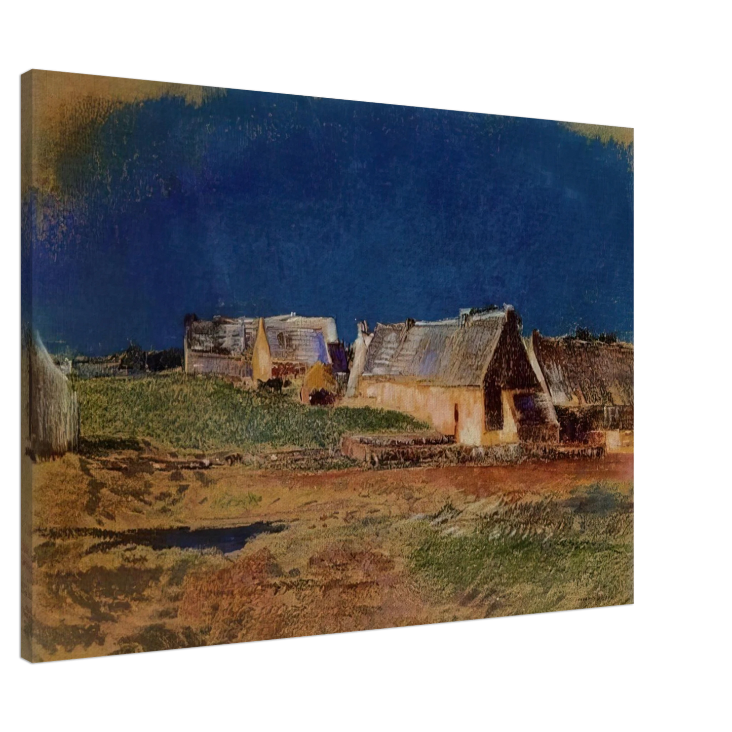 Odilon Redon - LANDSCAPE IN BRITTANY PEYRELEBADE Canvas - 20x30 cm / 8x12 inches-canvas