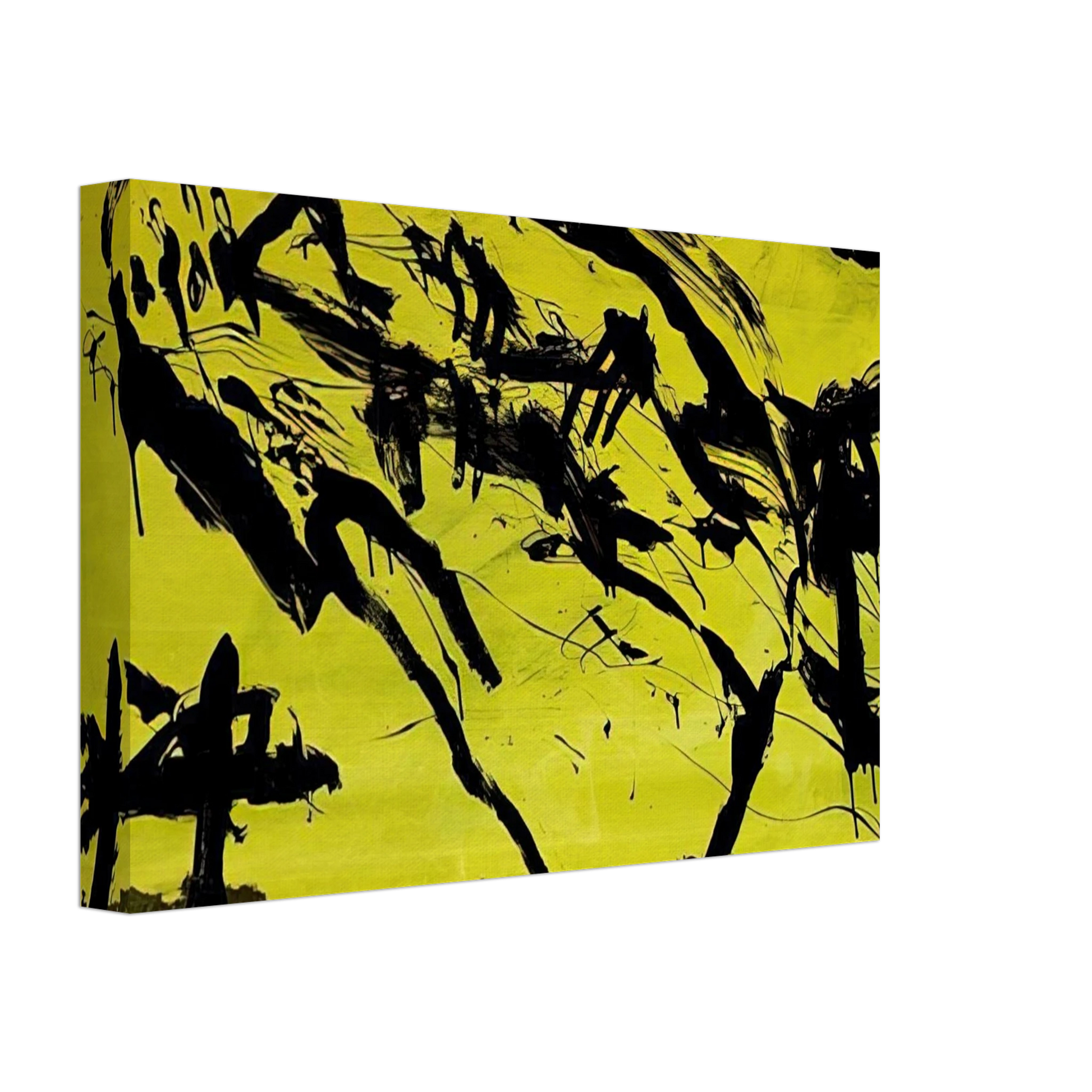 Emil Schumacher - Hirschkuh - Tachisme Canvas - 40x60 cm / 16x24 inches-canvas