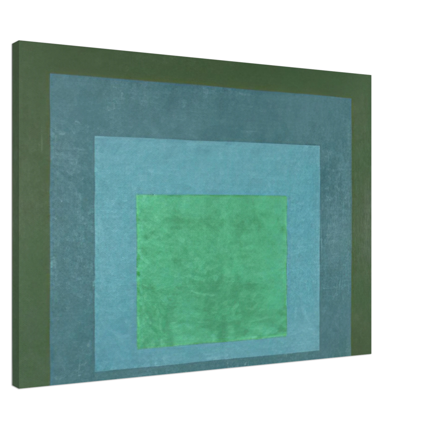 Josef Albers - STUDY FOR HOMAGE TO THE SQUARE TERRASSED FOLIAGE 1960 Canvas - 20x30 cm / 8x12 inches-canvas