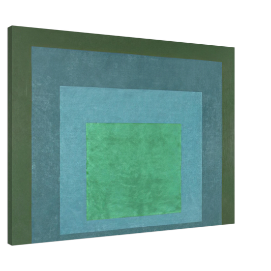 Josef Albers - STUDY FOR HOMAGE TO THE SQUARE TERRASSED FOLIAGE 1960 Canvas - 20x30 cm / 8x12 inches-canvas