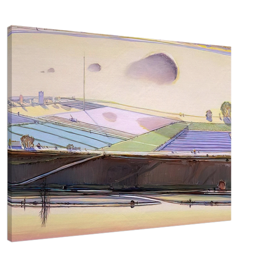 Wayne Thiebaud - River Cloud - 2002 Canvas - 20x30 cm / 8x12 inches-canvas
