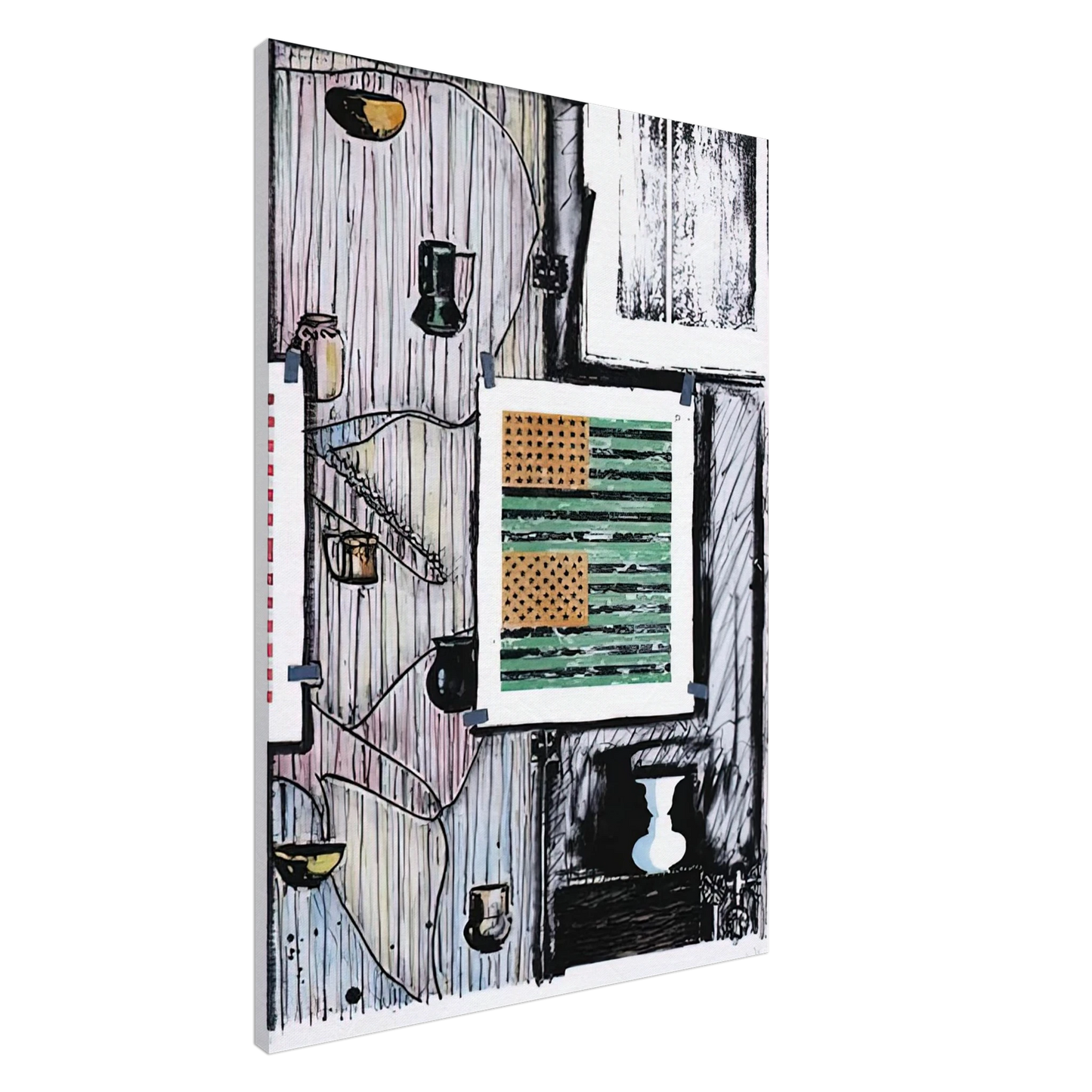 Jasper Johns - VENTRILOQUIST ULAE 235 Canvas - 20x30 cm / 8x12 inches-canvas