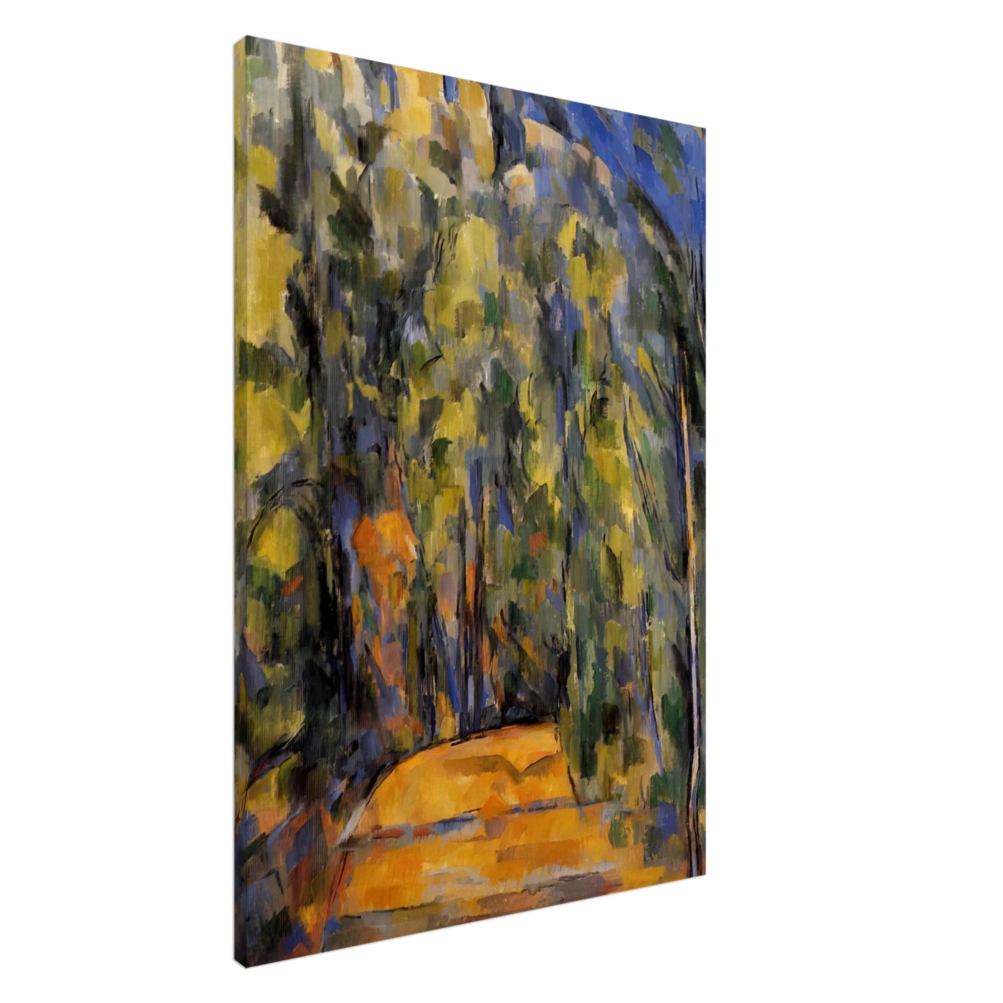 Paul Cezanne - Bend in Forest Road Canvas - 20x30 cm / 8x12 inches-canvas