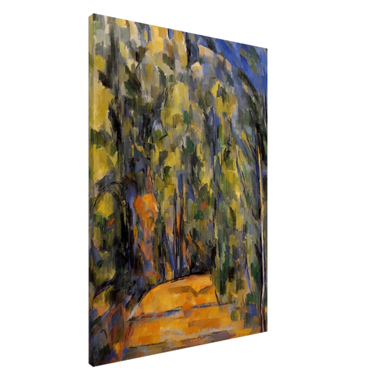 Paul Cezanne - Bend in Forest Road Canvas - 20x30 cm / 8x12 inches-canvas