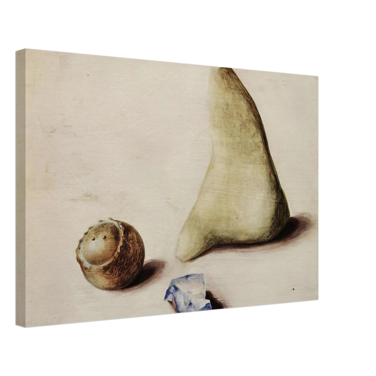 Julius Bissier - Pietra calcarea dalle Alpi Sveve Burgfelden, un pezzo di vetro grezzo dallâ€™Adriatico Rimini, galle da Gubbio. Natale 38 - 1938 Canvas - 70x100 cm / 28x40 inches-canvas