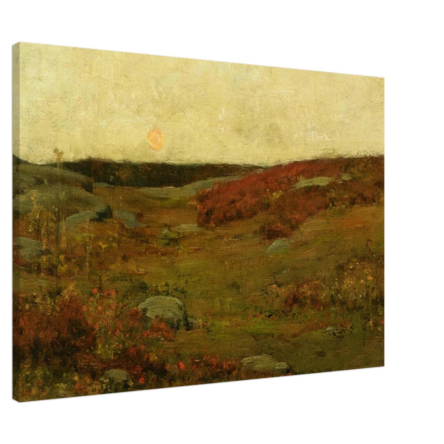 Childe Hassam - Sunrise, Autumn Canvas - 20x30 cm / 8x12 inches-canvas