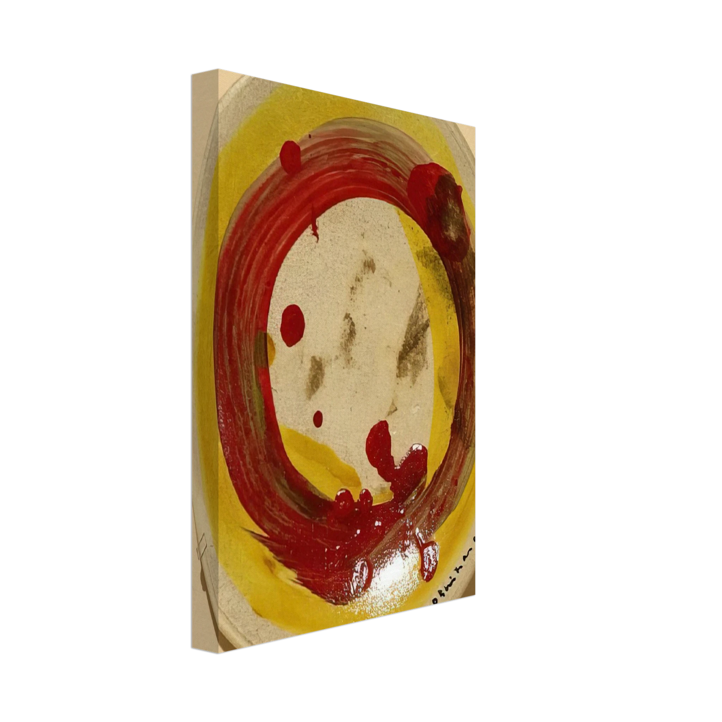 Jiro Yoshihara - Circle - 1963 Canvas - 70x100 cm / 28x40 inches-canvas