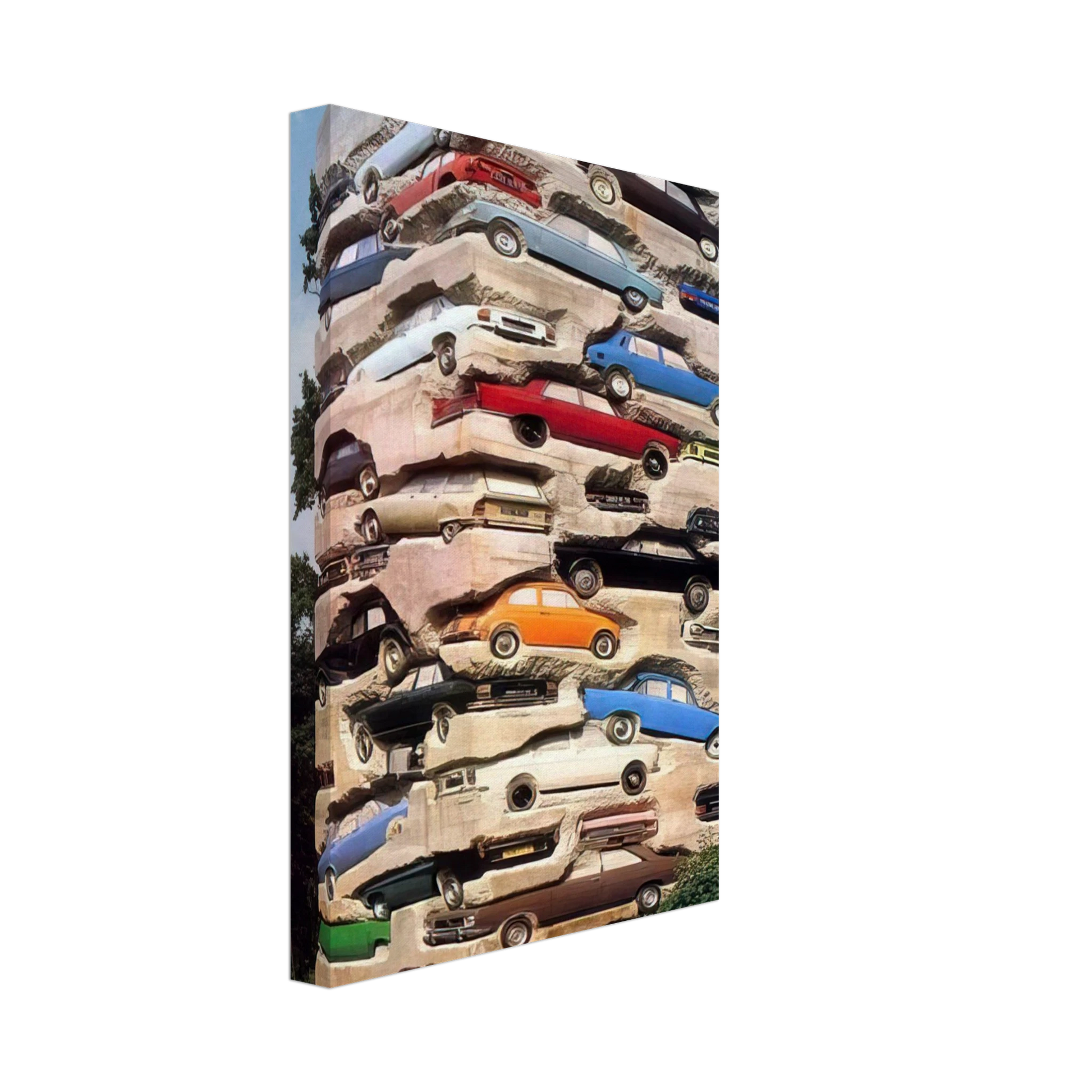 Arman - Long-term parking - 1982 Canvas - 70x100 cm / 28x40 inches-canvas