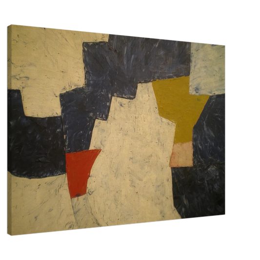 Serge Poliakoff - Composition - 1952 Canvas - 20x30 cm / 8x12 inches-canvas
