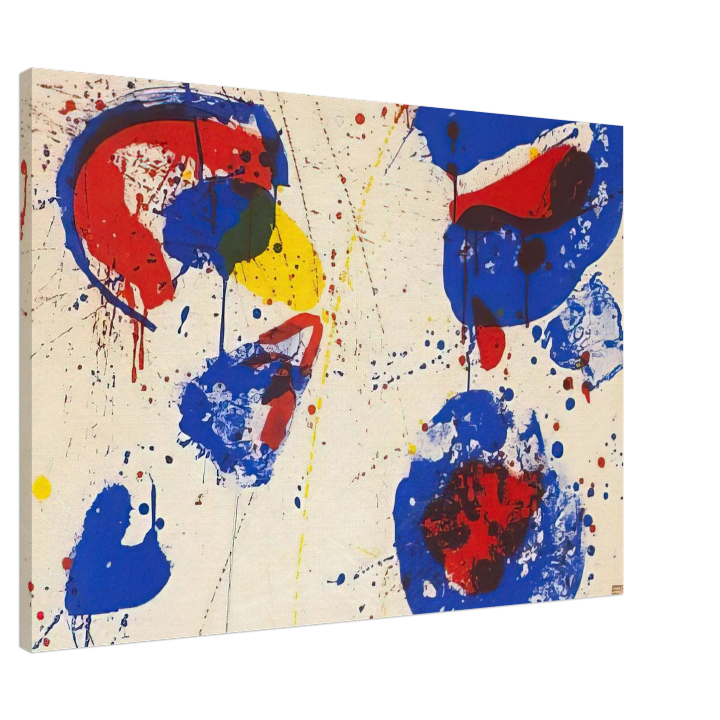 Sam Francis - Hurrah for the Red, White, and Blue Canvas - 20x30 cm / 8x12 inches-canvas