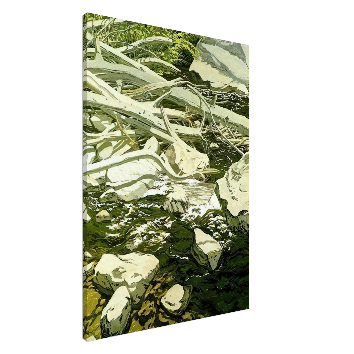 Neil Welliver - High Water Mark - 1984 Canvas - 20x30 cm / 8x12 inches-canvas