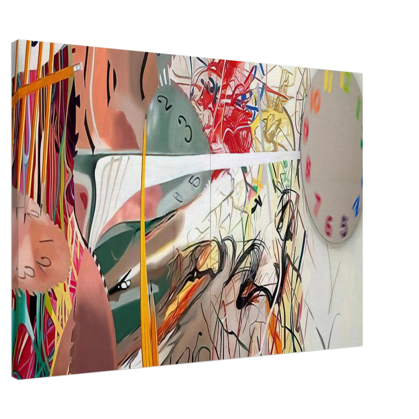 James Rosenquist - Time Stops the Face Continues Canvas - 20x30 cm / 8x12 inches-canvas