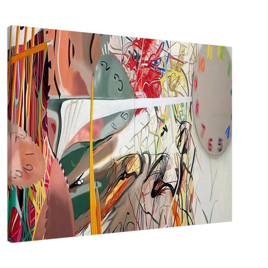 James Rosenquist - Time Stops the Face Continues Canvas - 20x30 cm / 8x12 inches-canvas
