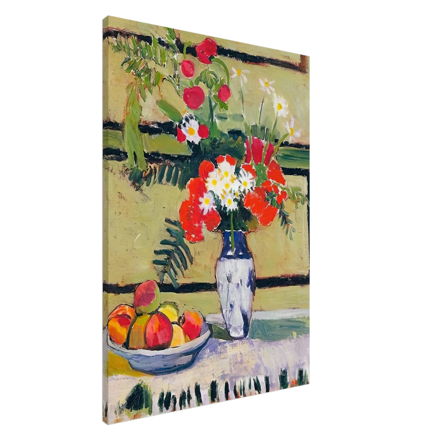 Henri Matisse - FLOWERS AND FRUIT 1909 Canvas - 20x30 cm / 8x12 inches-canvas