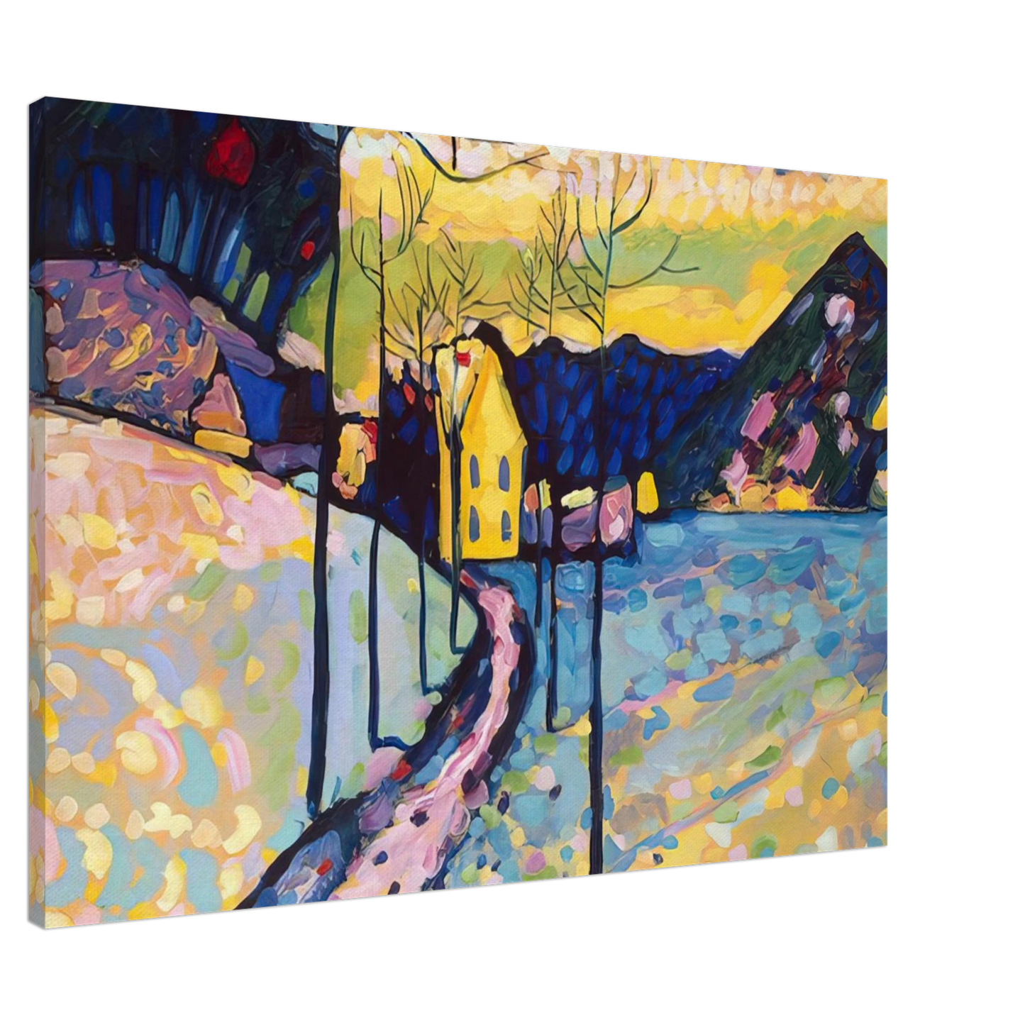 Wassily Kandinsky - WINTER LANDSCAPE 1909 Canvas - 20x30 cm / 8x12 inches-canvas