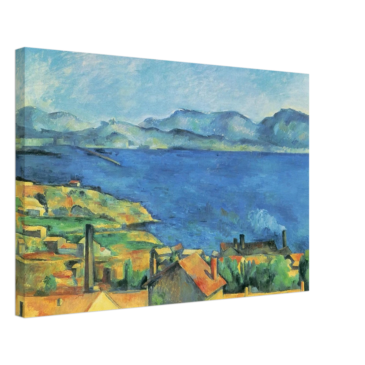 Paul Cezanne - The Gulf of Marseille Seen from L'Estaque Canvas - 40x60 cm / 16x24 inches-canvas