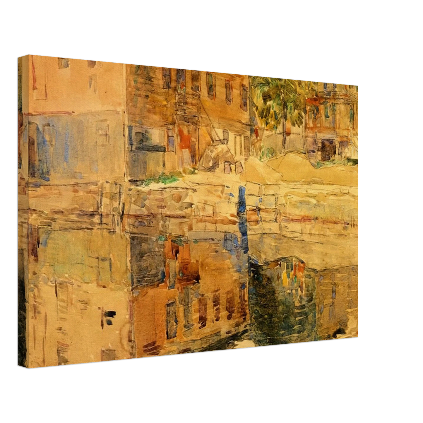 Childe Hassam - The Mirror, Cos Cob, Connecticut Canvas - 70x100 cm / 28x40 inches-canvas