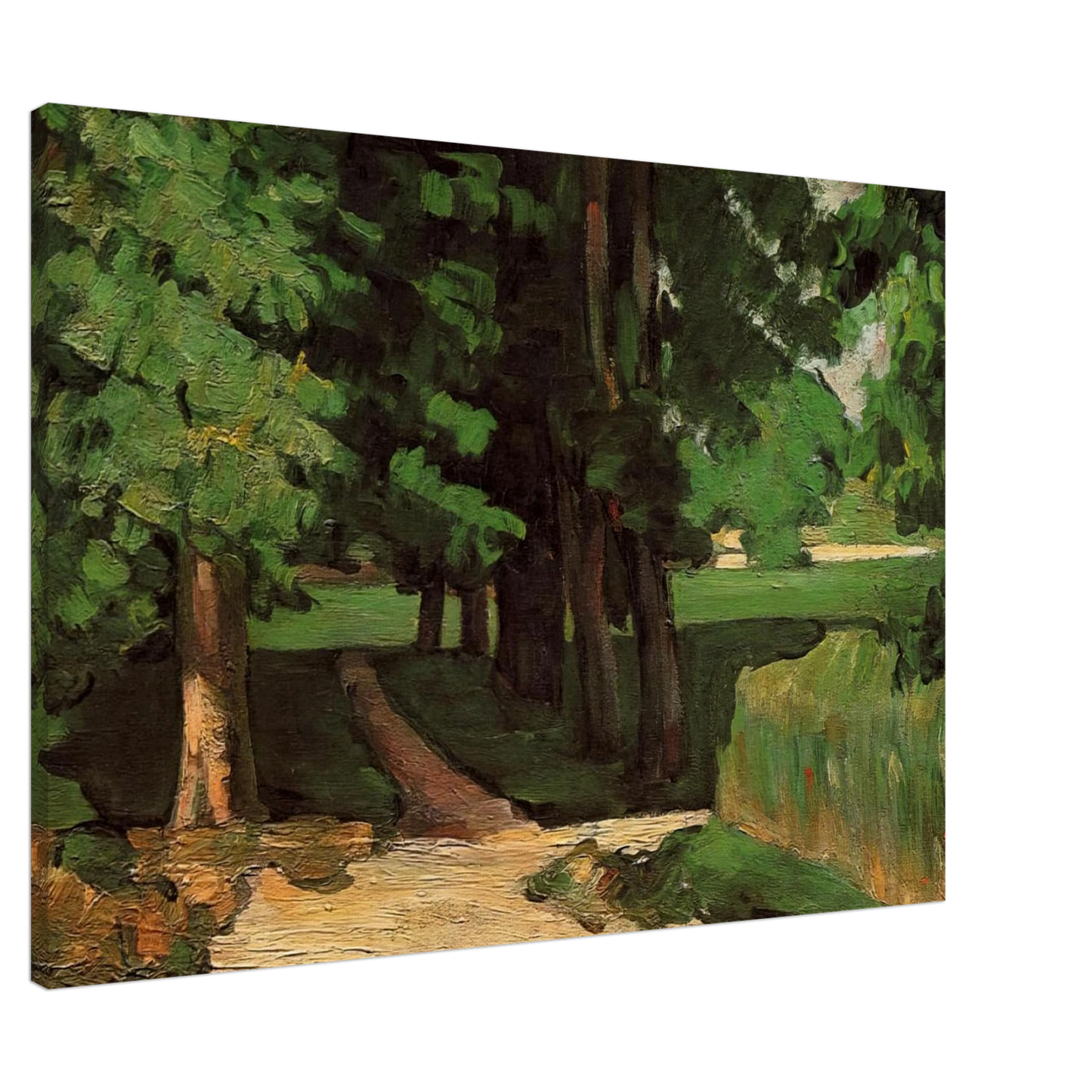 Paul Cezanne - Lane of Chestnut Trees at the Jas de Bouffan Canvas - 20x30 cm / 8x12 inches-canvas
