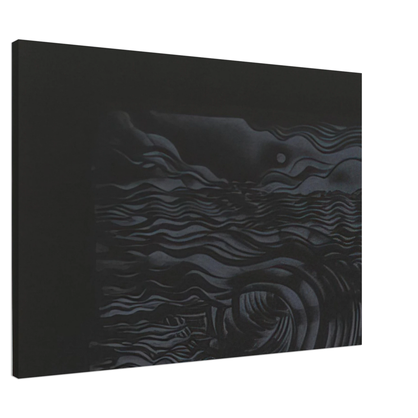 Lee Bontecou - STUDY FOR AN UNTITLED PRINT WHITE ON BLACK 1982 Canvas - 20x30 cm / 8x12 inches-canvas