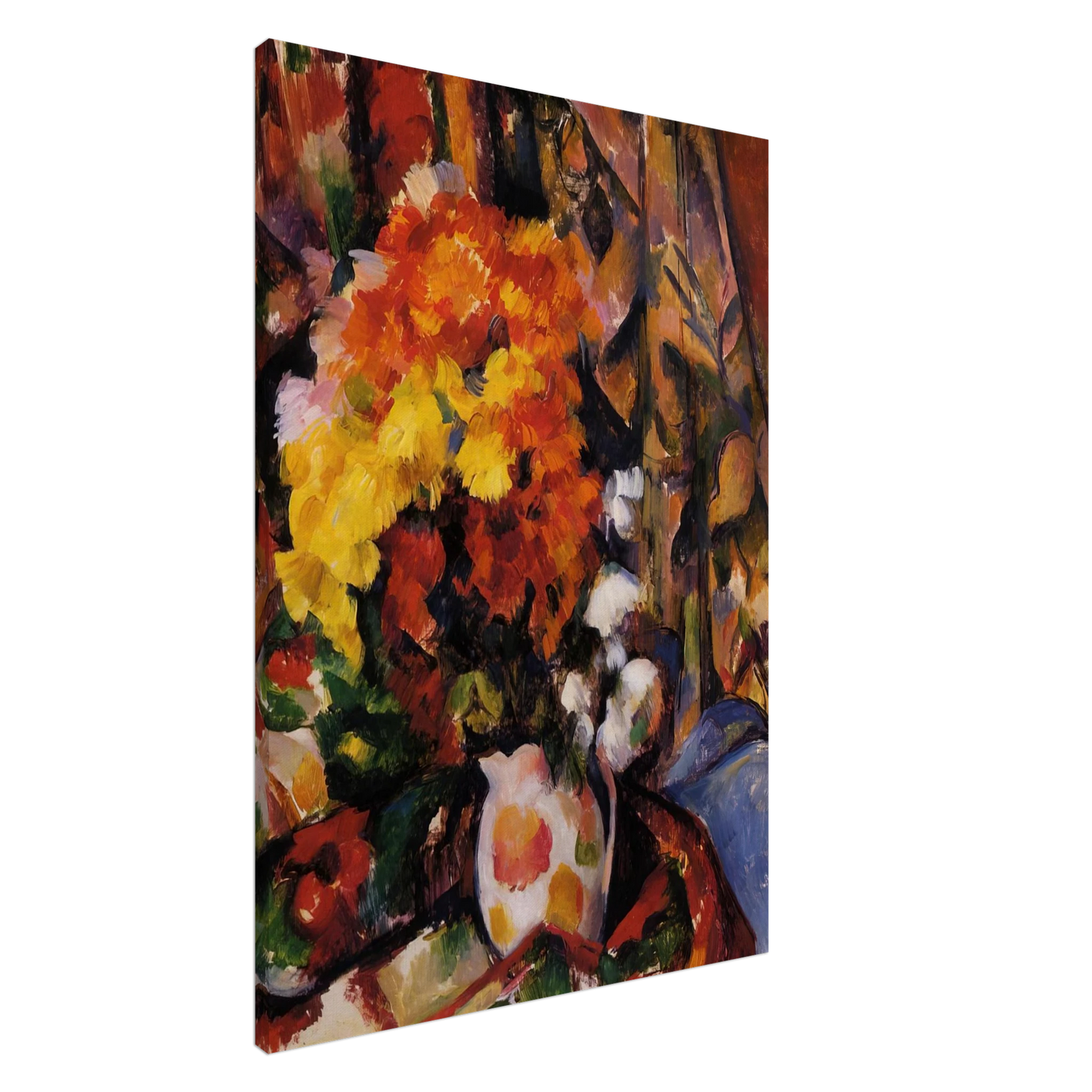 Paul Cezanne - Chrysanthemums Canvas - 20x30 cm / 8x12 inches-canvas