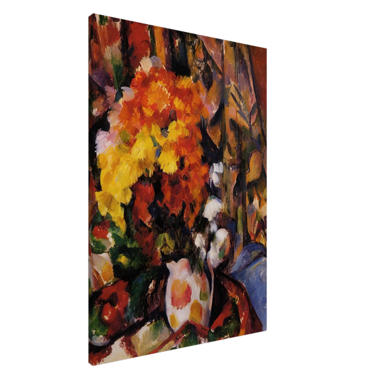 Paul Cezanne - Chrysanthemums Canvas - 20x30 cm / 8x12 inches-canvas