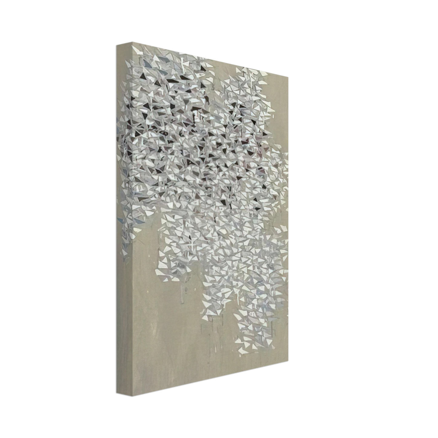 Robert Goodnough - Vertical-Blue-Brown-White - 1984 Canvas - 70x100 cm / 28x40 inches-canvas