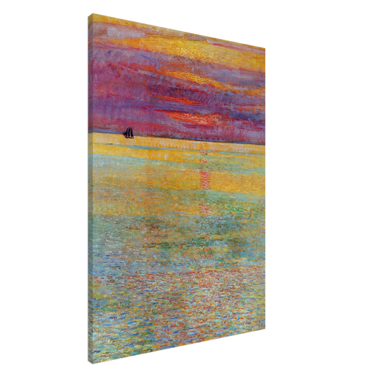 Childe Hassam - Sunset at Sea Canvas - 20x30 cm / 8x12 inches-canvas