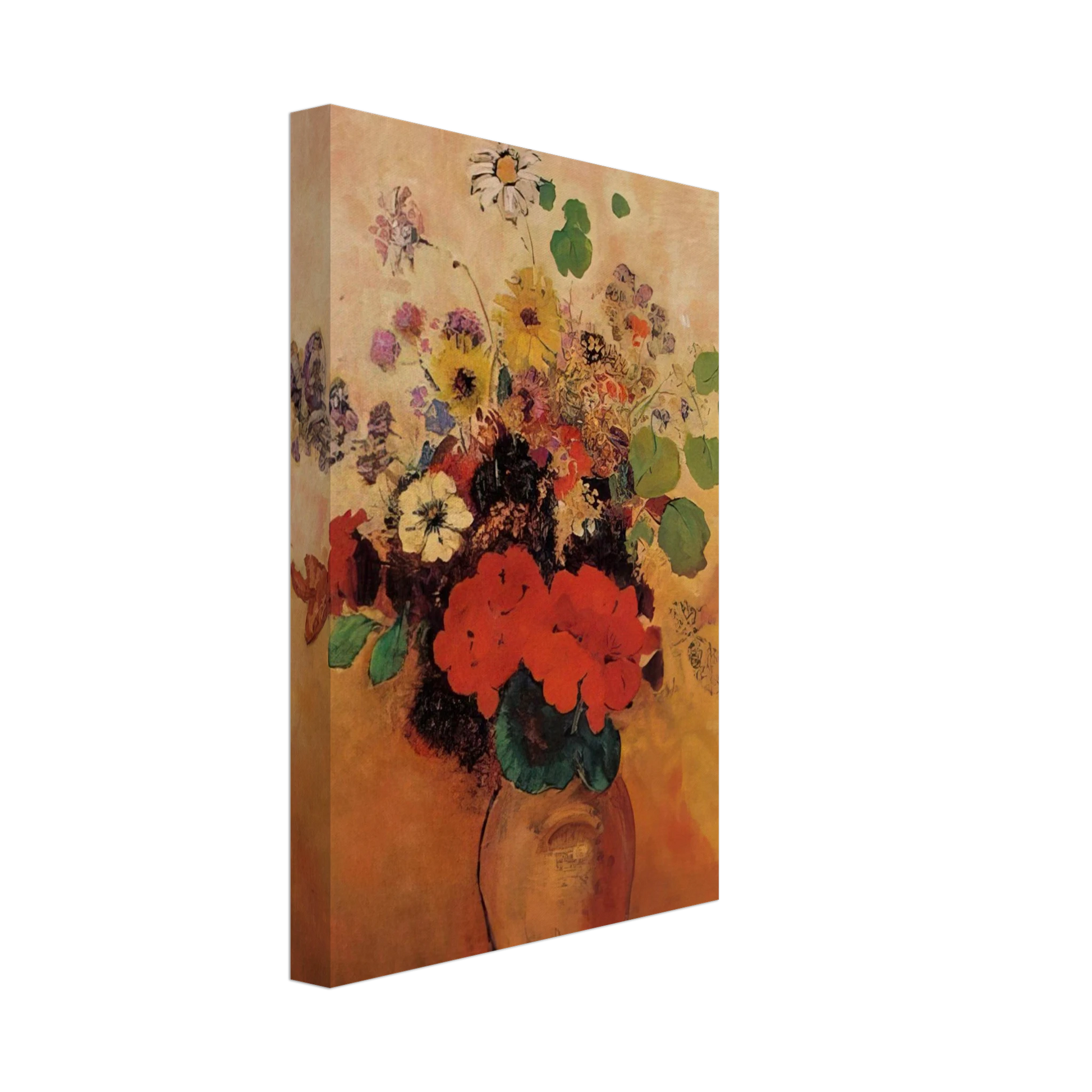 Odilon Redon - VASE OF FLOWERS 5 Canvas - 40x60 cm / 16x24 inches-canvas
