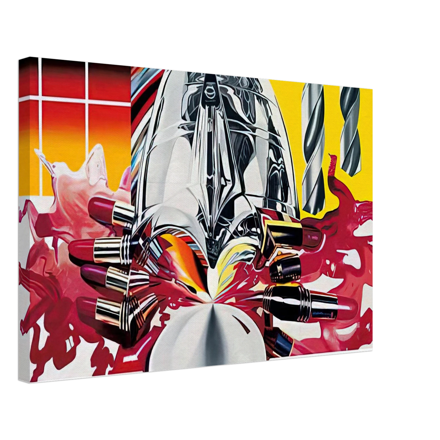 James Rosenquist - The Swimmer in the Econo-mist  painting 3  Canvas - 70x100 cm / 28x40 inches-canvas