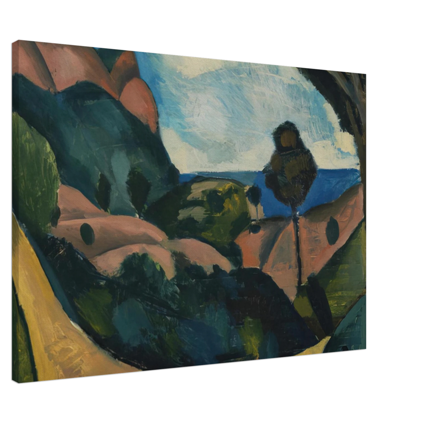 Andre Derain - LANDSCAPE NEAR CASSIS 1907 Canvas - 20x30 cm / 8x12 inches-canvas