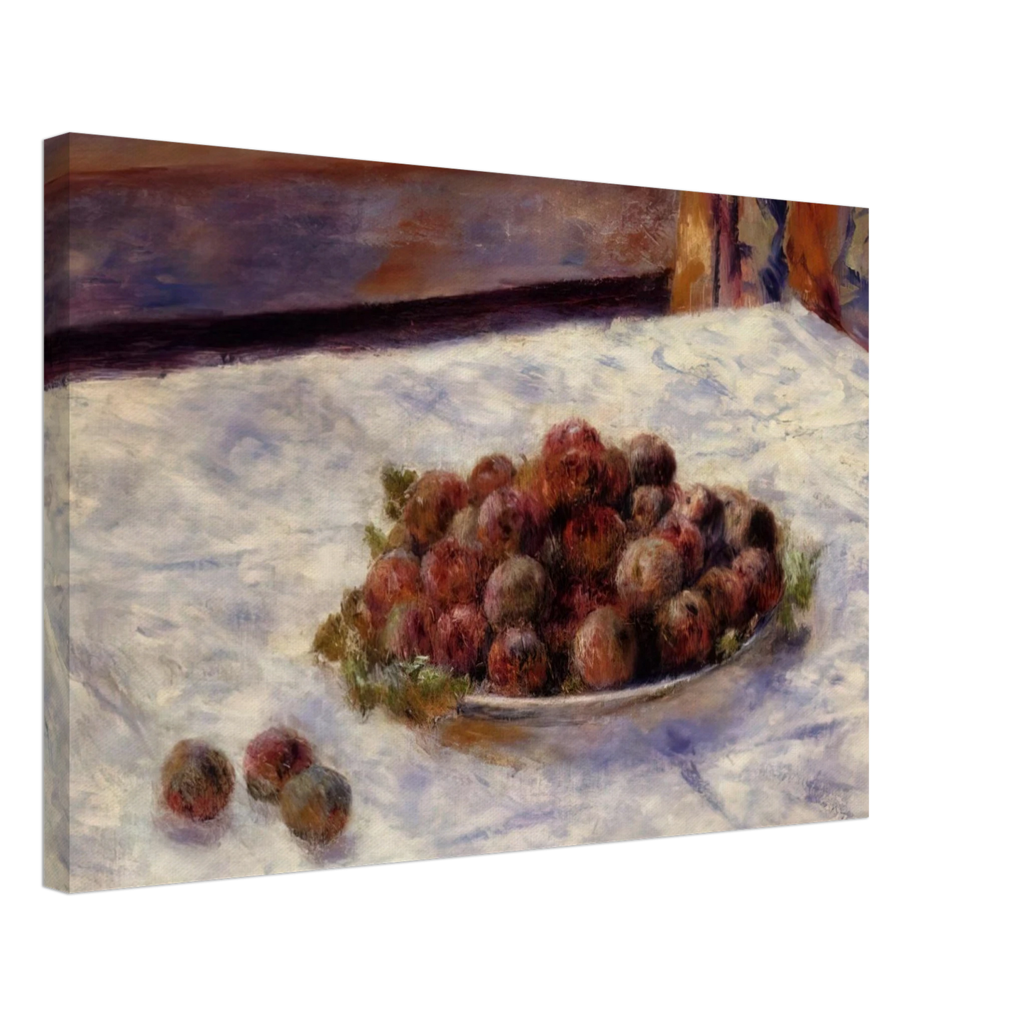 Pierre-Auguste Renoir - Still Life, a Plate of Plums Canvas - 70x100 cm / 28x40 inches-canvas