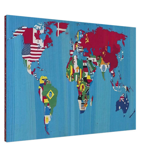 Alighiero Boetti - MAPPA DEL MONDO 1988 Canvas - Default Title-canvas
