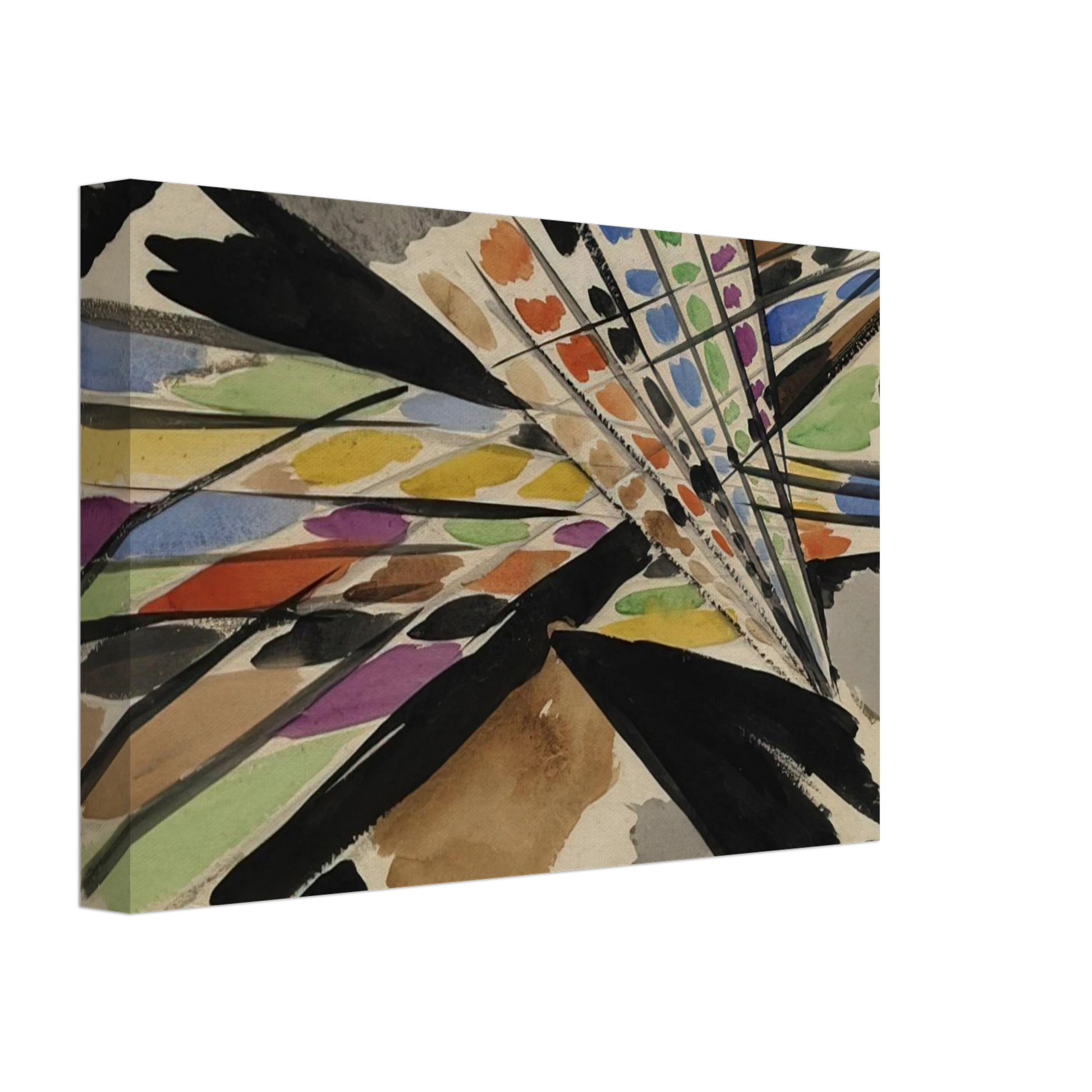 Ernst Wilhelm Nay - Diagonale - 1954 Canvas - 40x60 cm / 16x24 inches-canvas