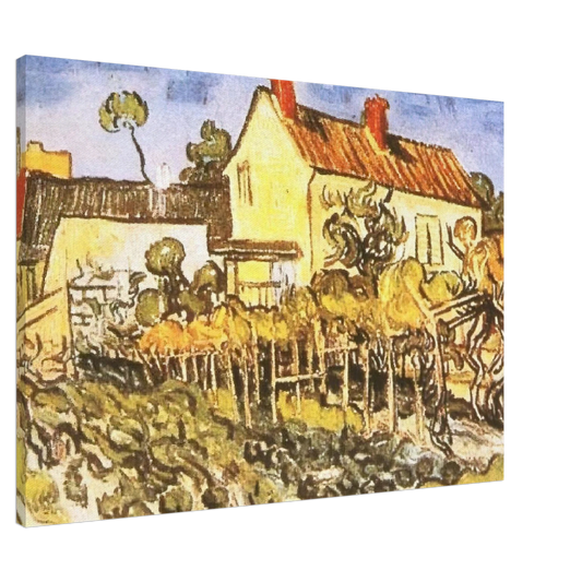 Vincent van Gogh - The House of Pere Eloi Canvas - 20x30 cm / 8x12 inches-canvas