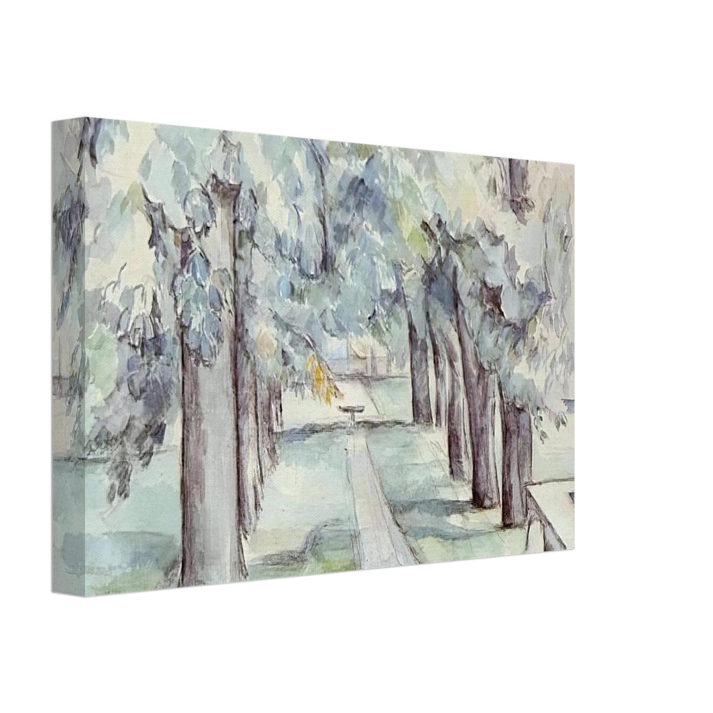 Paul Cezanne - Pool and Lane of Chestnut Trees at Jas de Bouffan Canvas - 40x60 cm / 16x24 inches-canvas