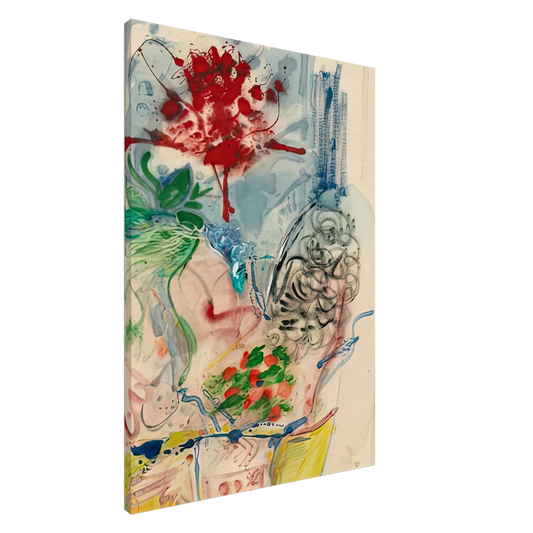 Helen Frankenthaler - Lâ€™Amour Toujours Lâ€™Amour, 1957- Canvas - 20x30 cm / 8x12 inches-canvas