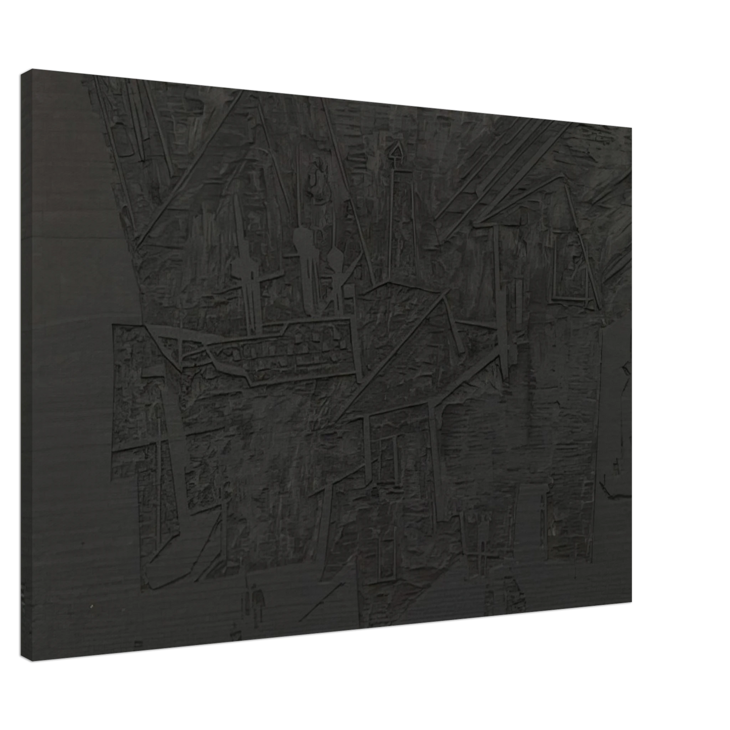 Lyonel Feininger - WOODBLOCK FOR THE HARBOR HAFEN 1918 Canvas - 20x30 cm / 8x12 inches-canvas