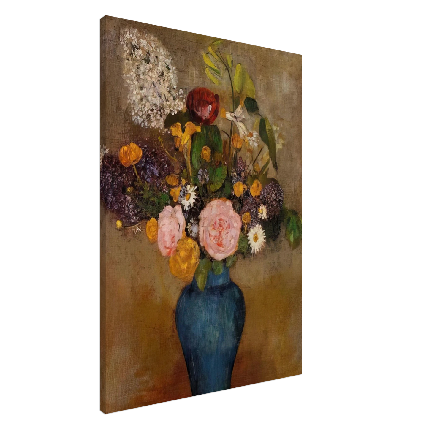 Odilon Redon - VASE OF FLOWERS 10 Canvas - 20x30 cm / 8x12 inches-canvas